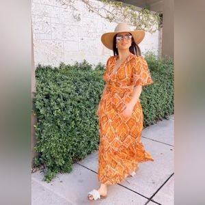 So Clever orange dress